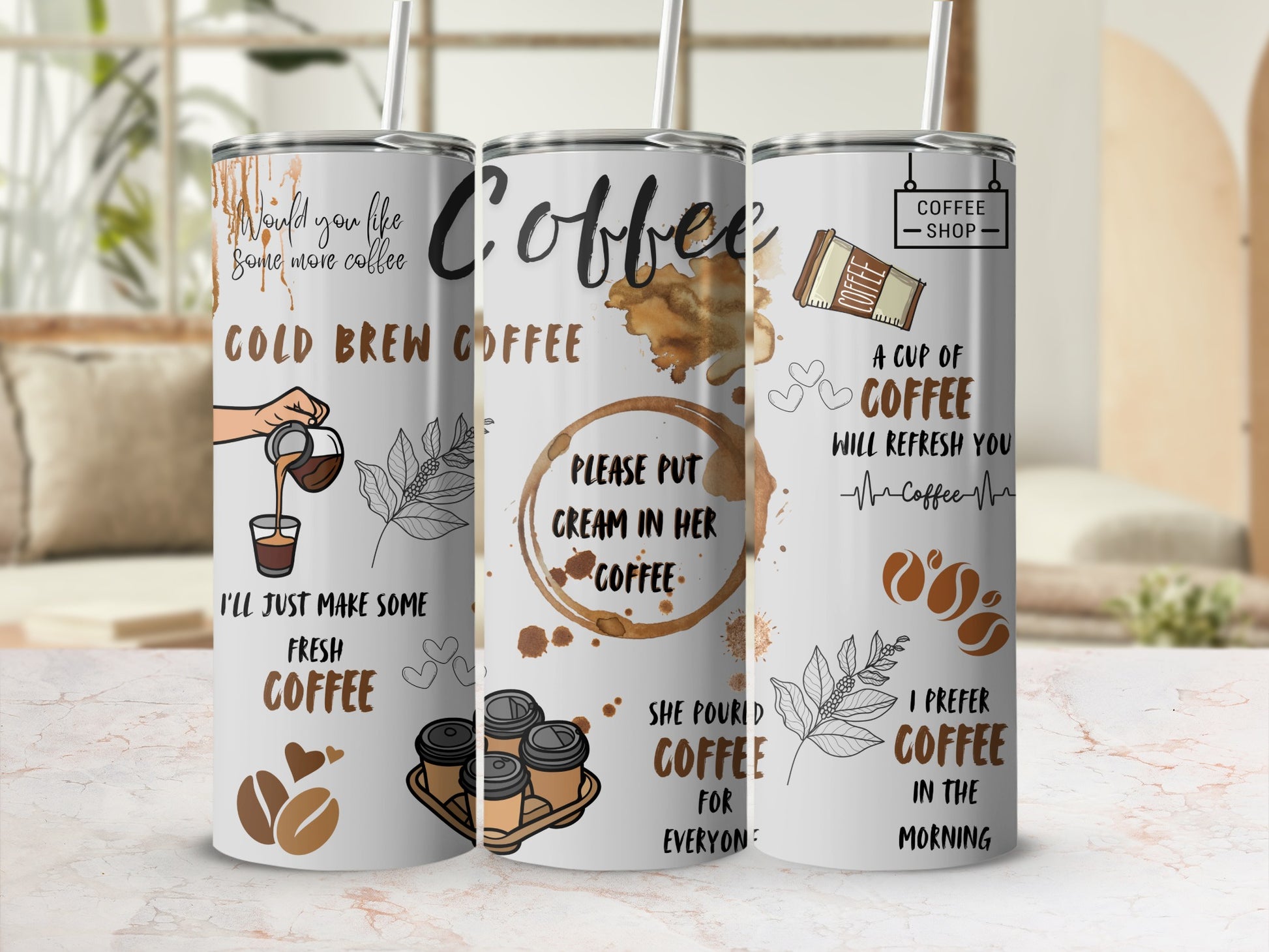 Coffee Design Cold Brew Coffee Insulated Tumbler 20oz