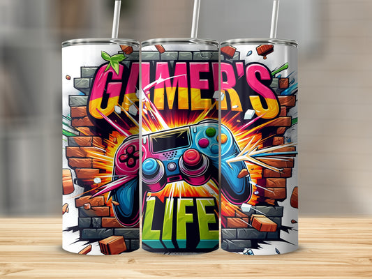 GAMER'S LIFE Game Controller Brick Wall Design product type