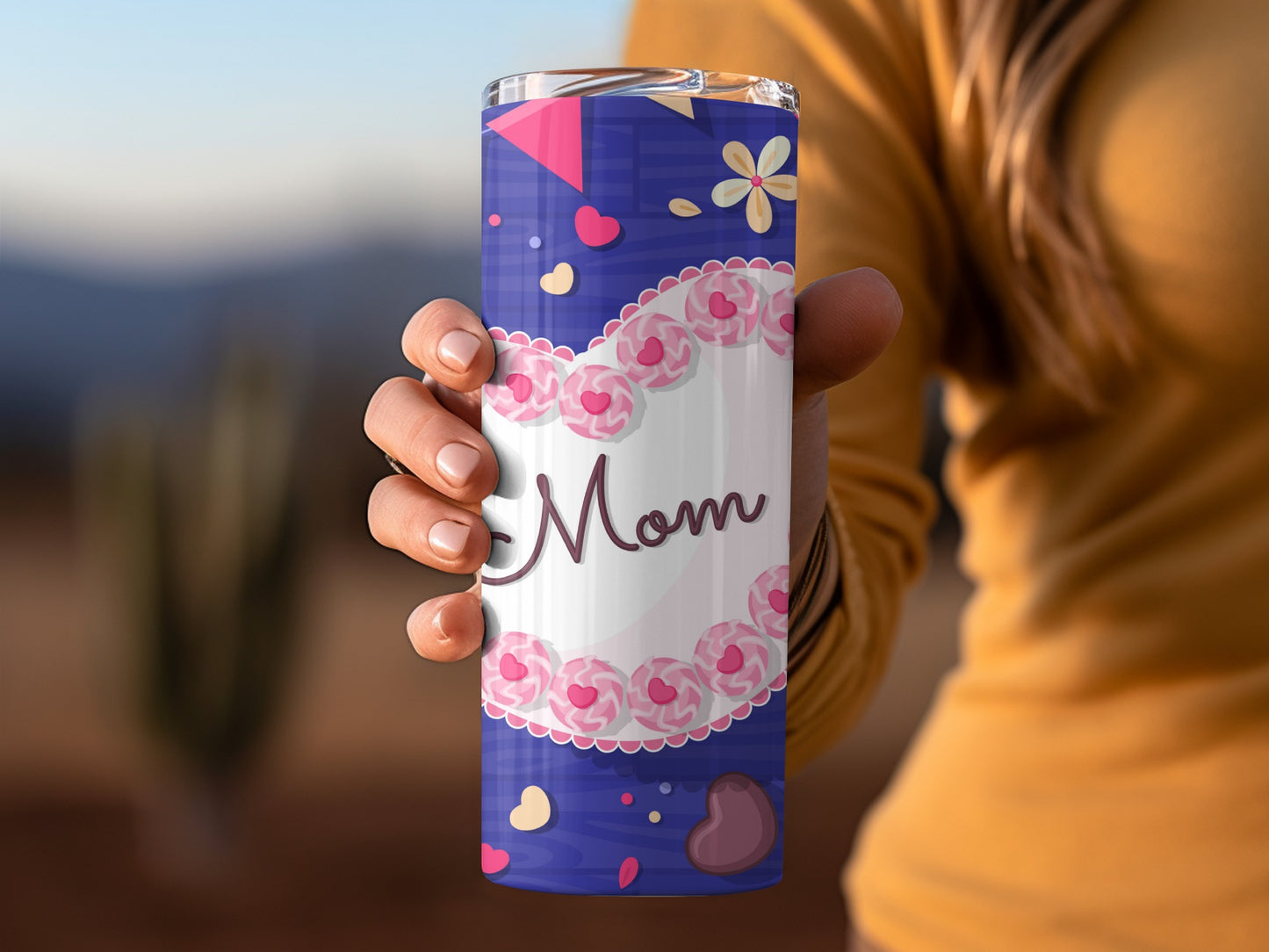 Beautiful Floral Design Insulated Tumbler for Mom