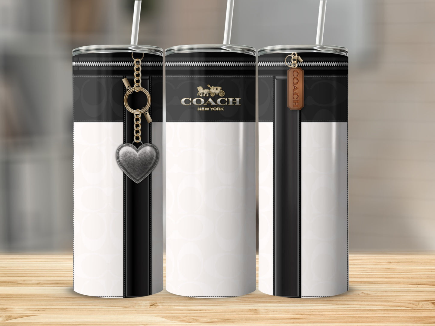 Stylish Coach New York Travel Tumblers with Zipper Design