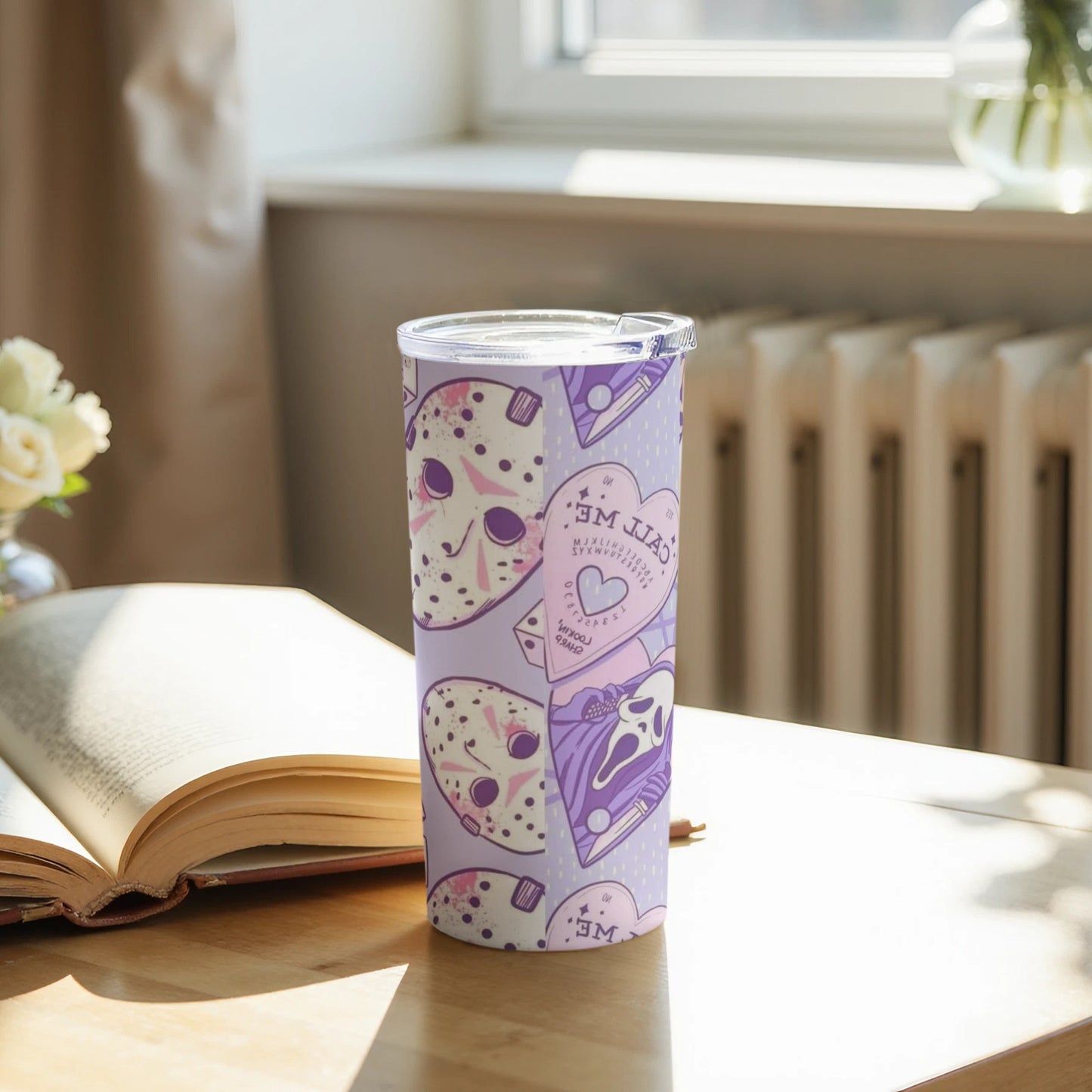 Purple Designer Coffee Tumbler for Daily Use