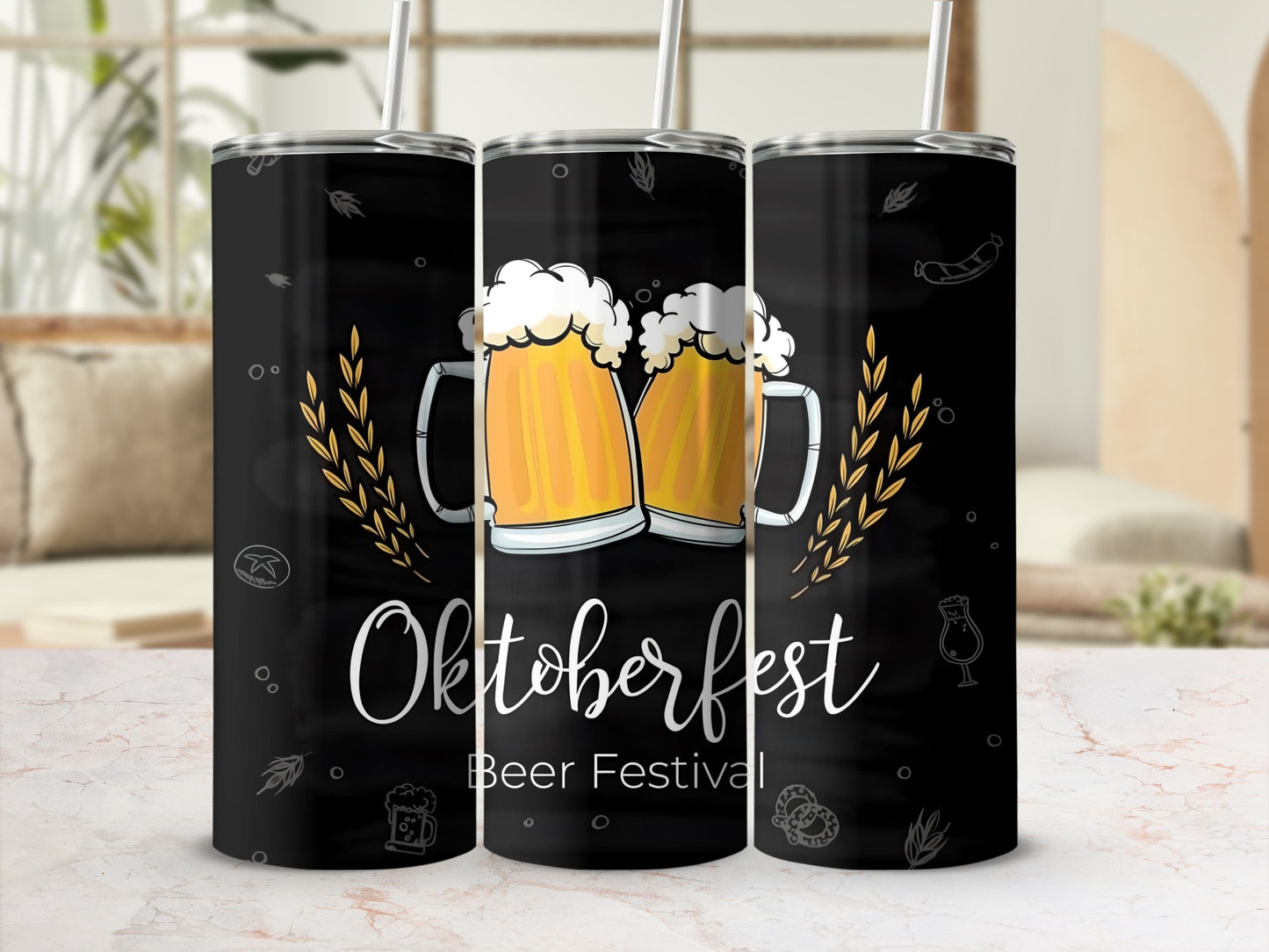 Oktoberfest Beer Festival Insulated Tumbler Cup