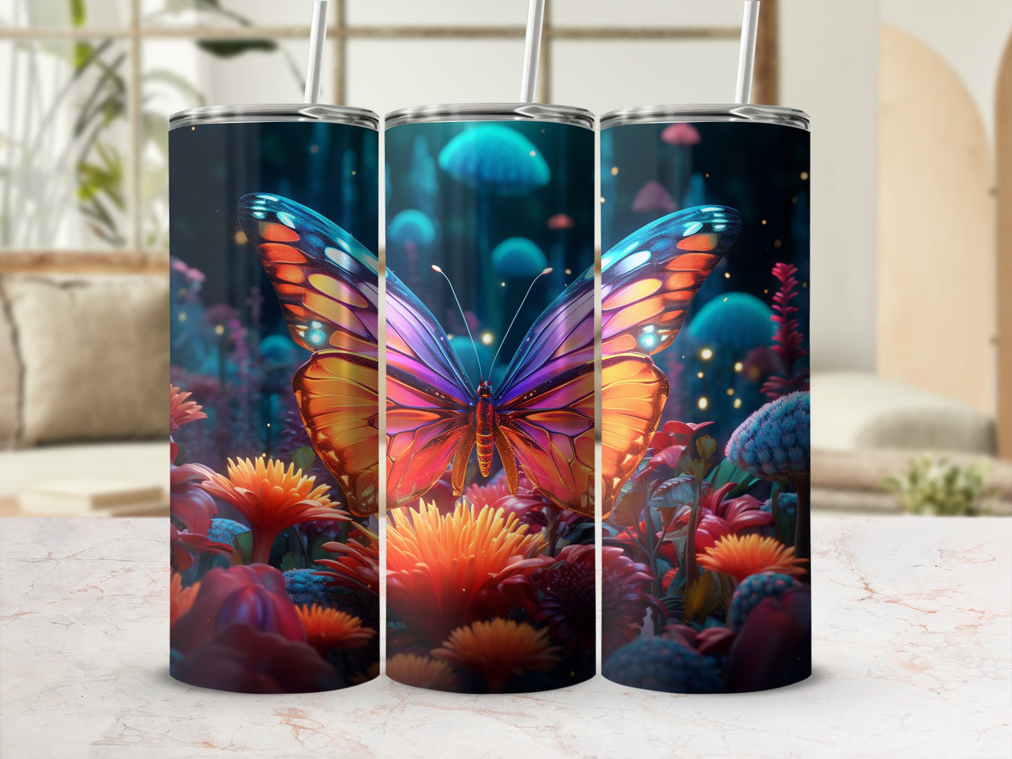 Luminous Butterfly Enchanted Flora Mystical Garden product type
butterfly, fantasy garden, magical flora, glowing design, vibrant colors, enchanted nature, mystical wings, colorful flowers, dreamy art, whimsical scene, illuminated forest, bright aesthetic, creature art, psychedelic bloom, fairy world, unique illustration, garden art, digital painting, abstract floral, rainbow butterfly