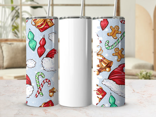 Festive Christmas Themed Insulated Tumbler Mug