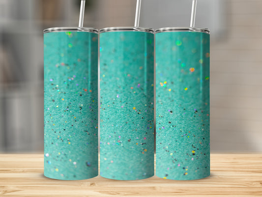 Sparkling Turquoise Glitter Tumbler for Every Occasion