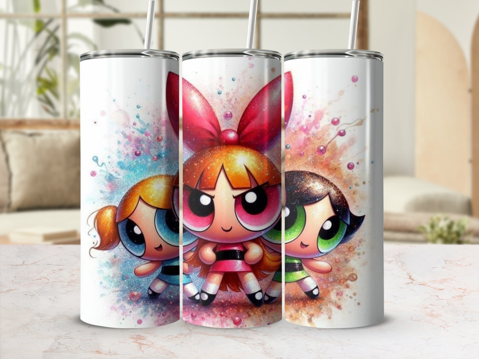 Colorful Cartoon Characters Insulated Tumbler Cup