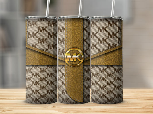 Stylish Designer Look MK Logo Patterned Tumbler