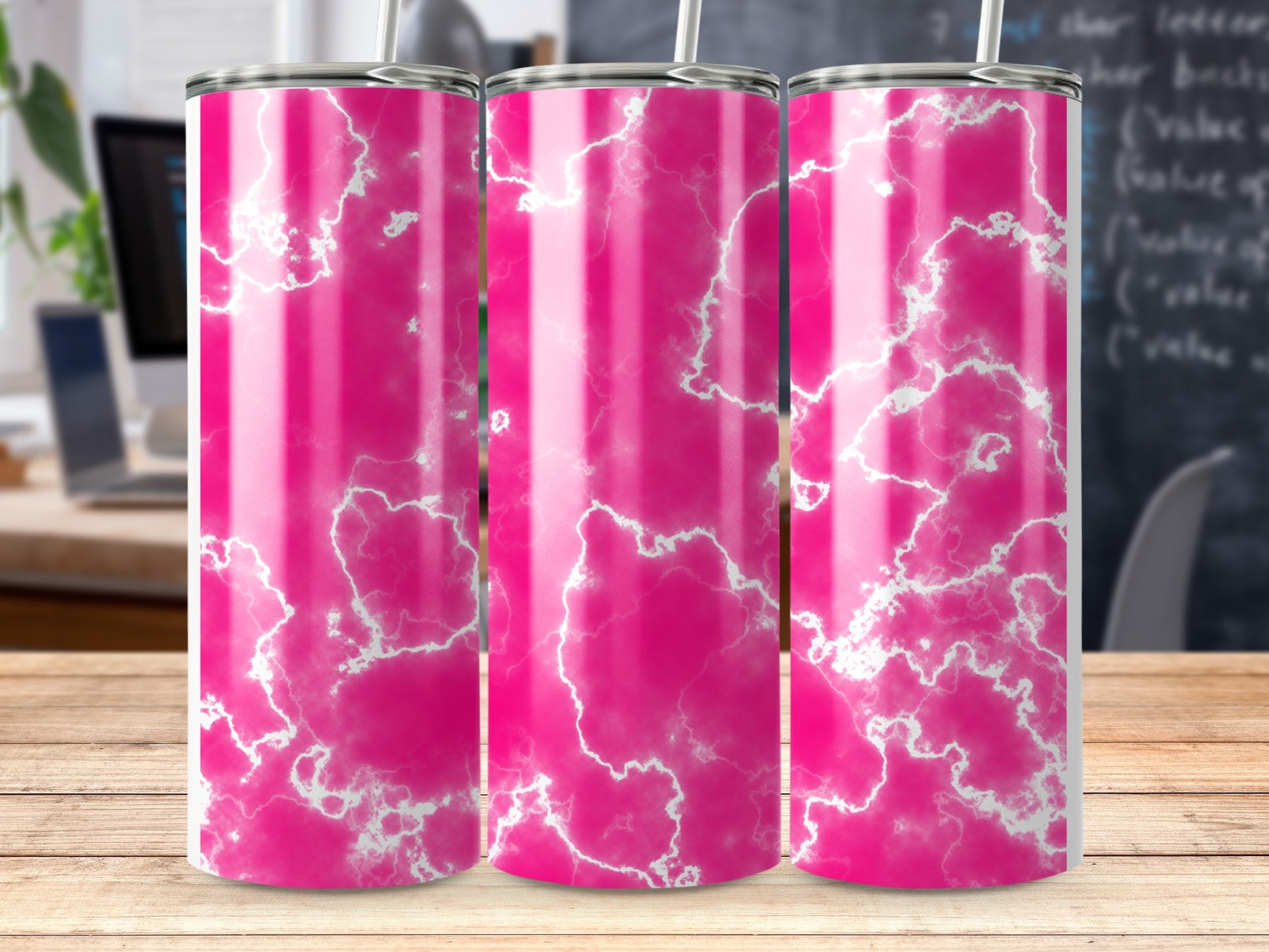 Hot Pink Marble Swirl White Lines Unique Pattern product type