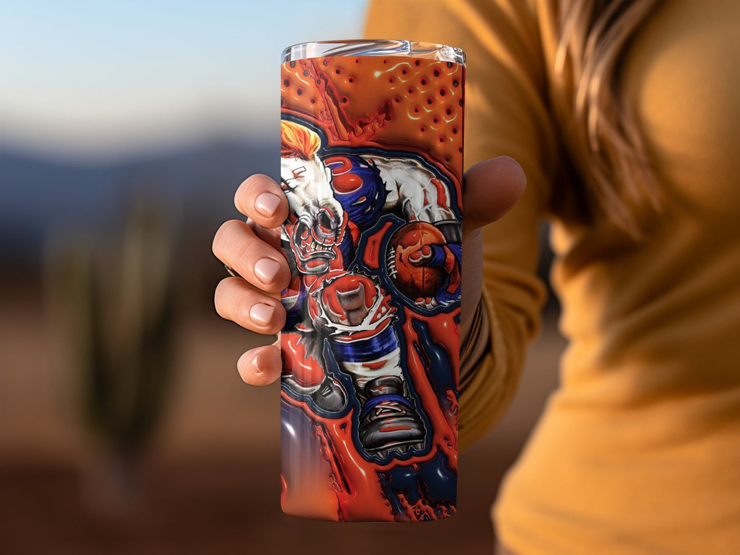Denver Broncos Horse Football Player Abstract Tumblers