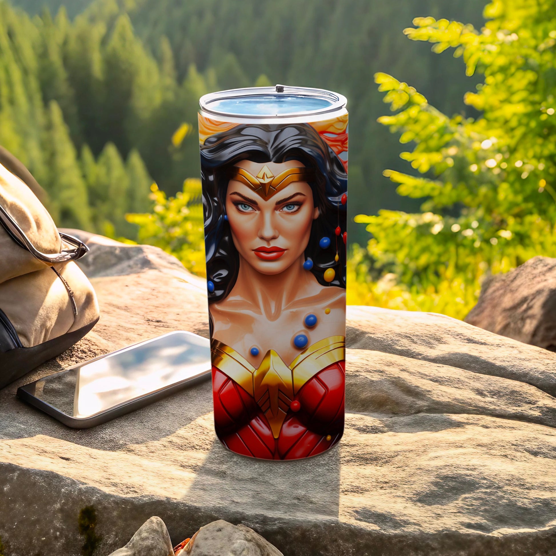 Wonder Woman Graphic Design Insulated Travel Mug