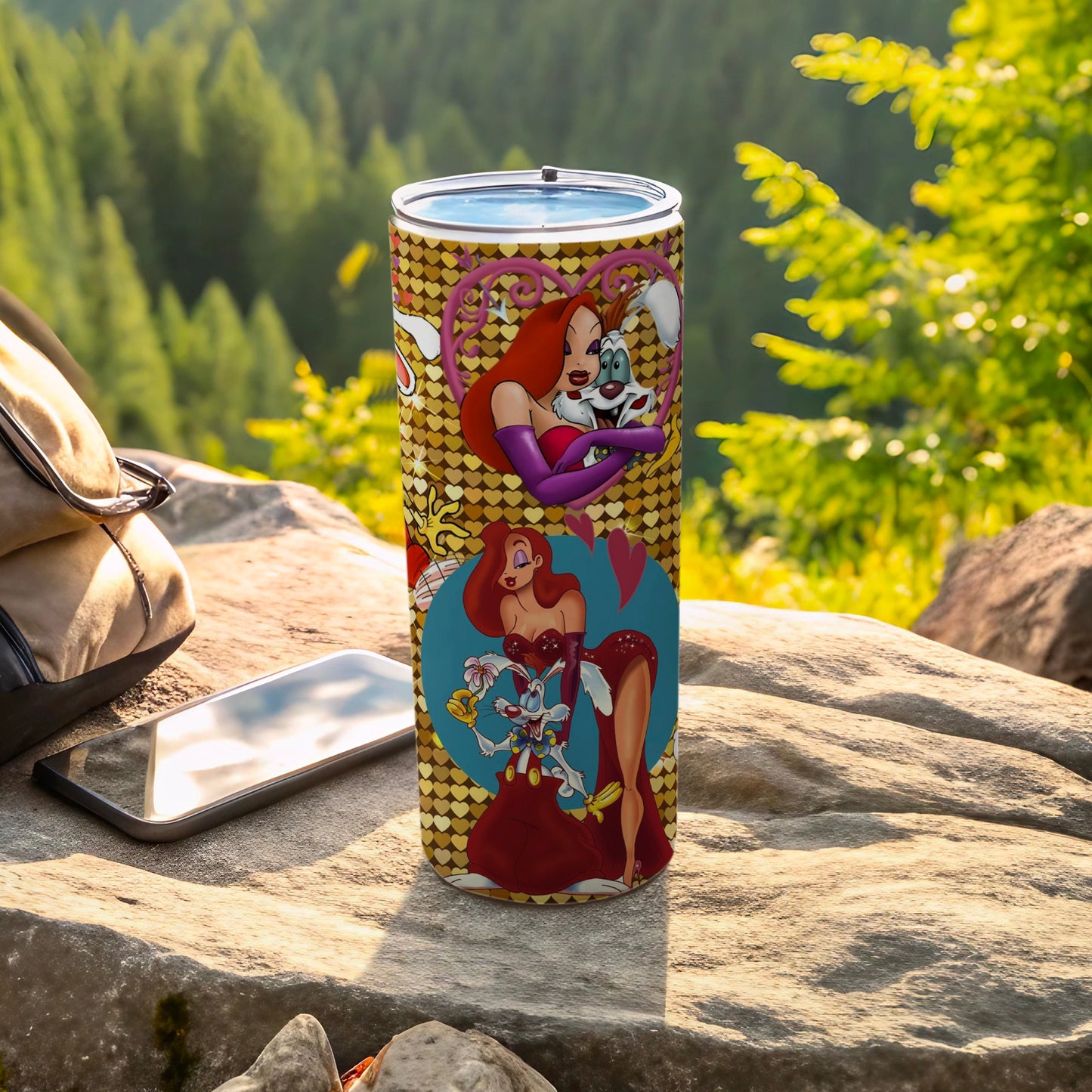 Vibrant Character-Printed Travel Thermos Tumbler Flask