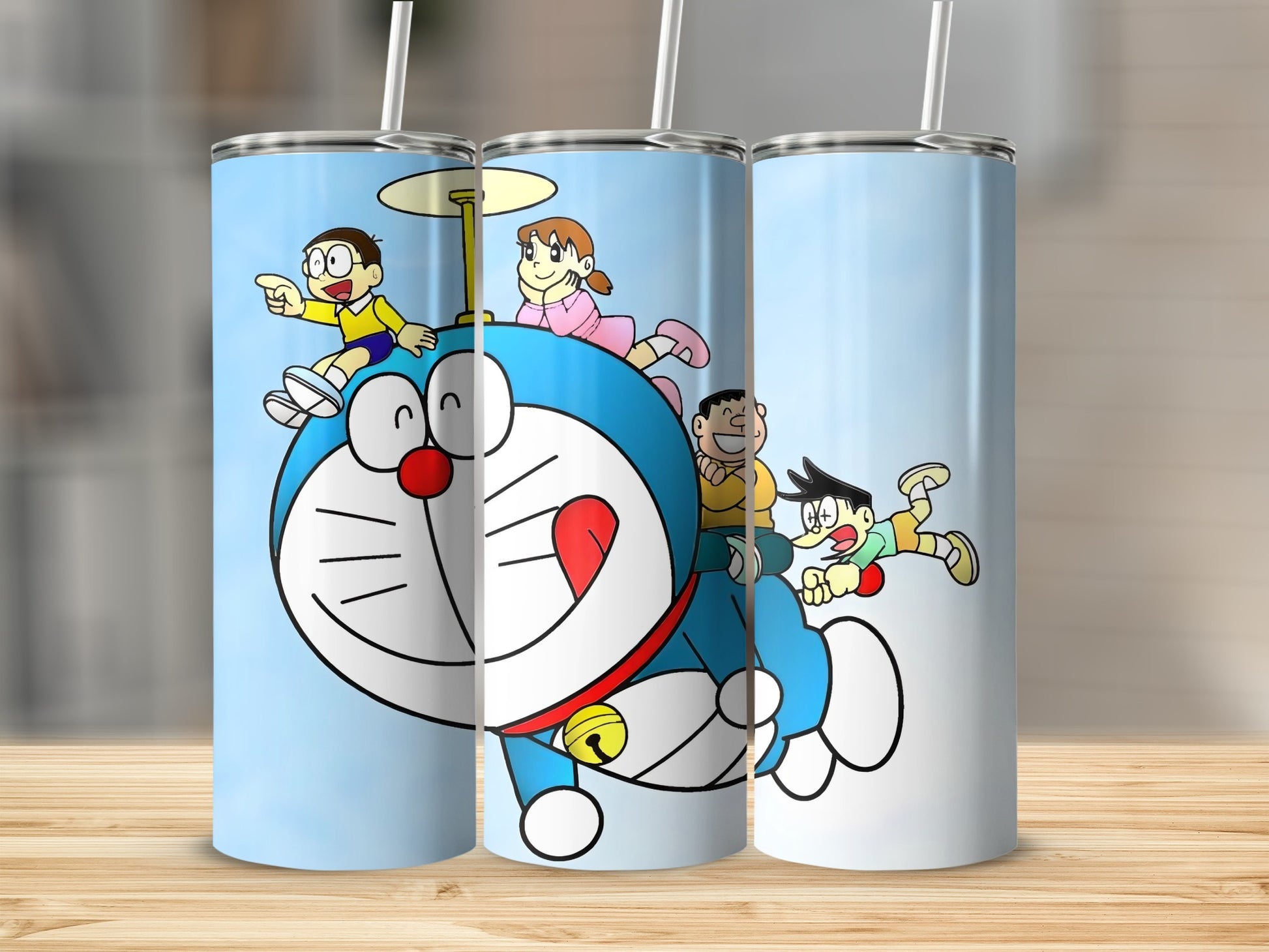 Cute Cartoon Characters Adventure Travel Mug