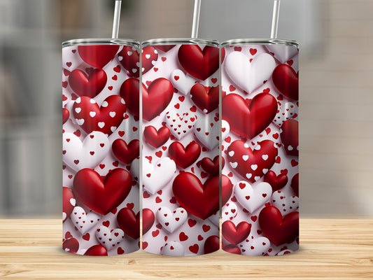 Valentine's Day Heart Pattern Tumbler Product