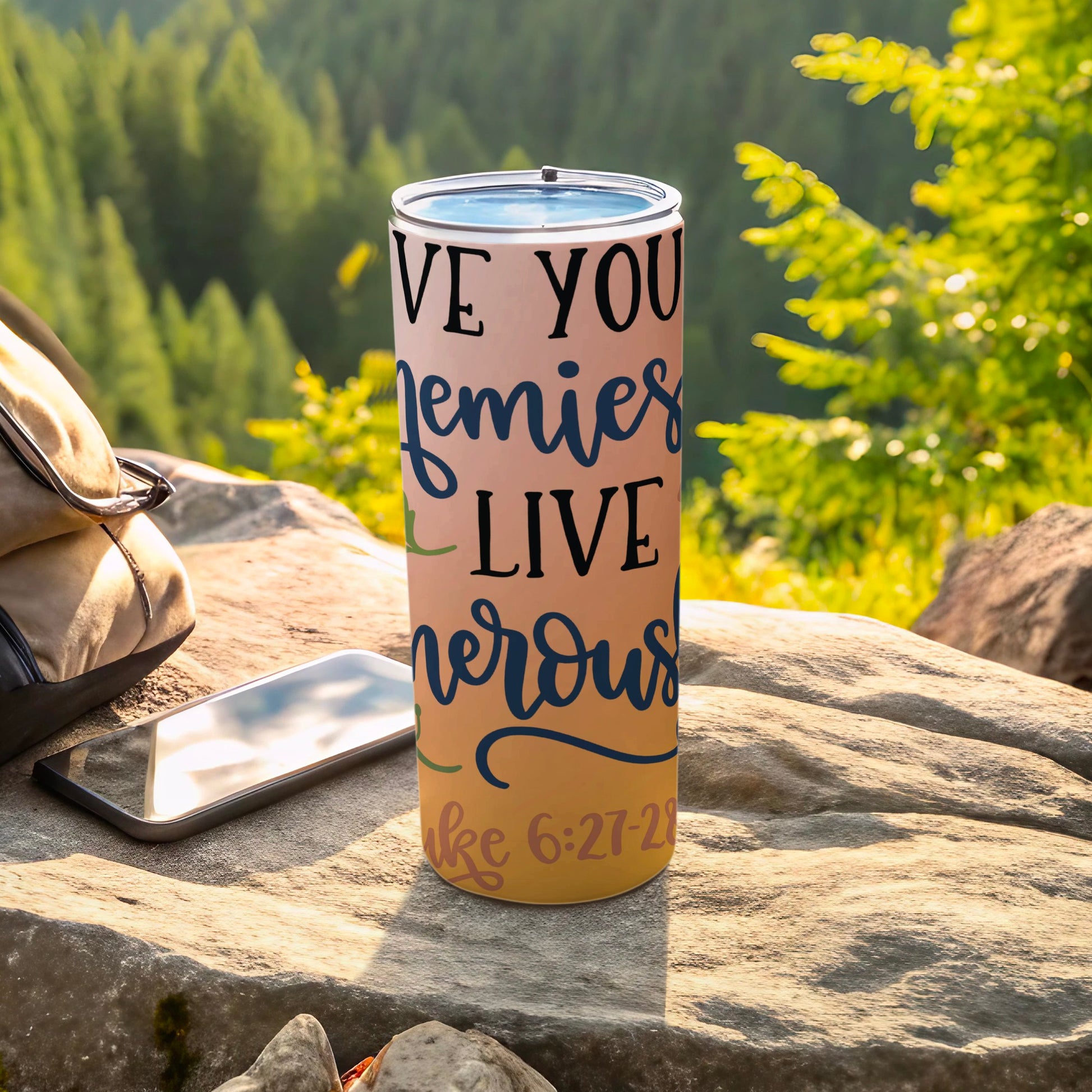 Love Your Enemies Live Generously Travel Mug