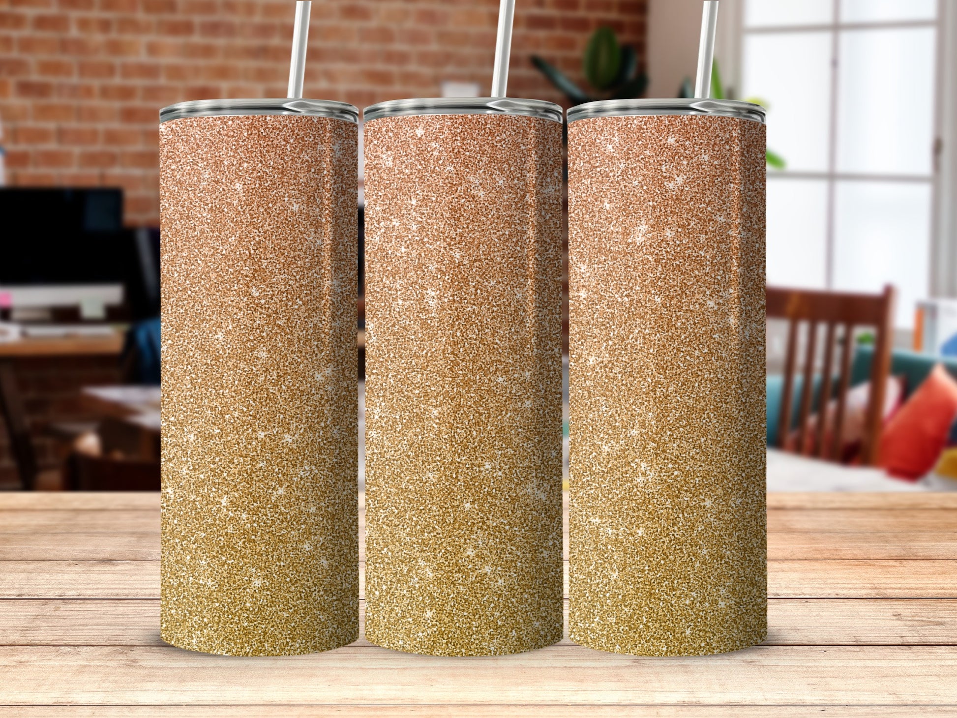 Glitter Gradient Insulated Beverage Tumbler Collection