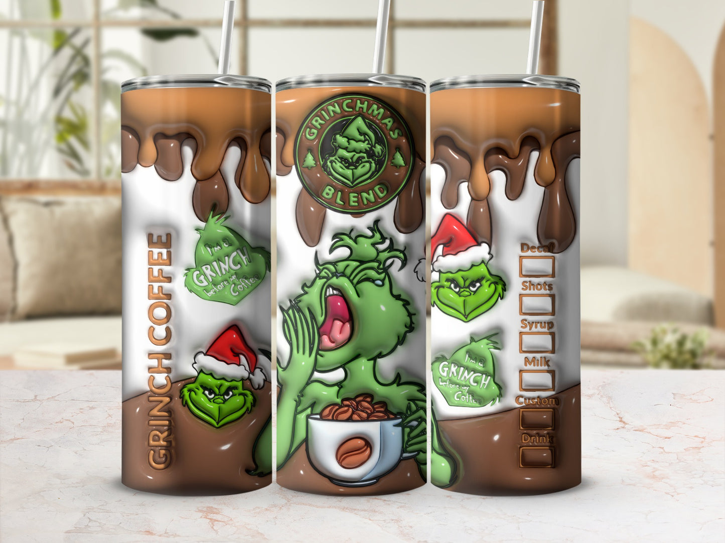 Grinch Coffee Christmas Blend Tumbler for Holiday Cheers