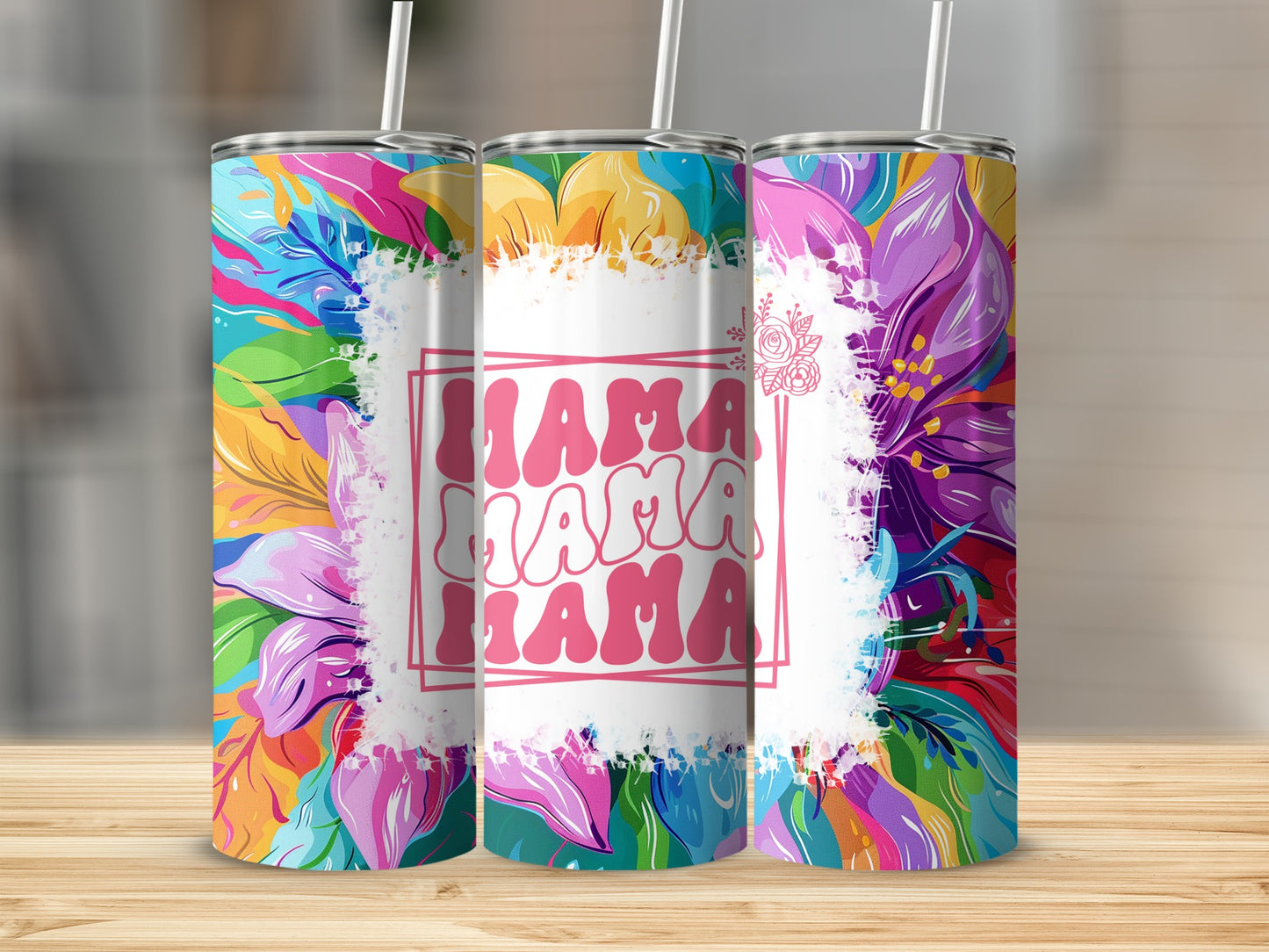 Colorful Mama Floral Insulated Tumbler Cup