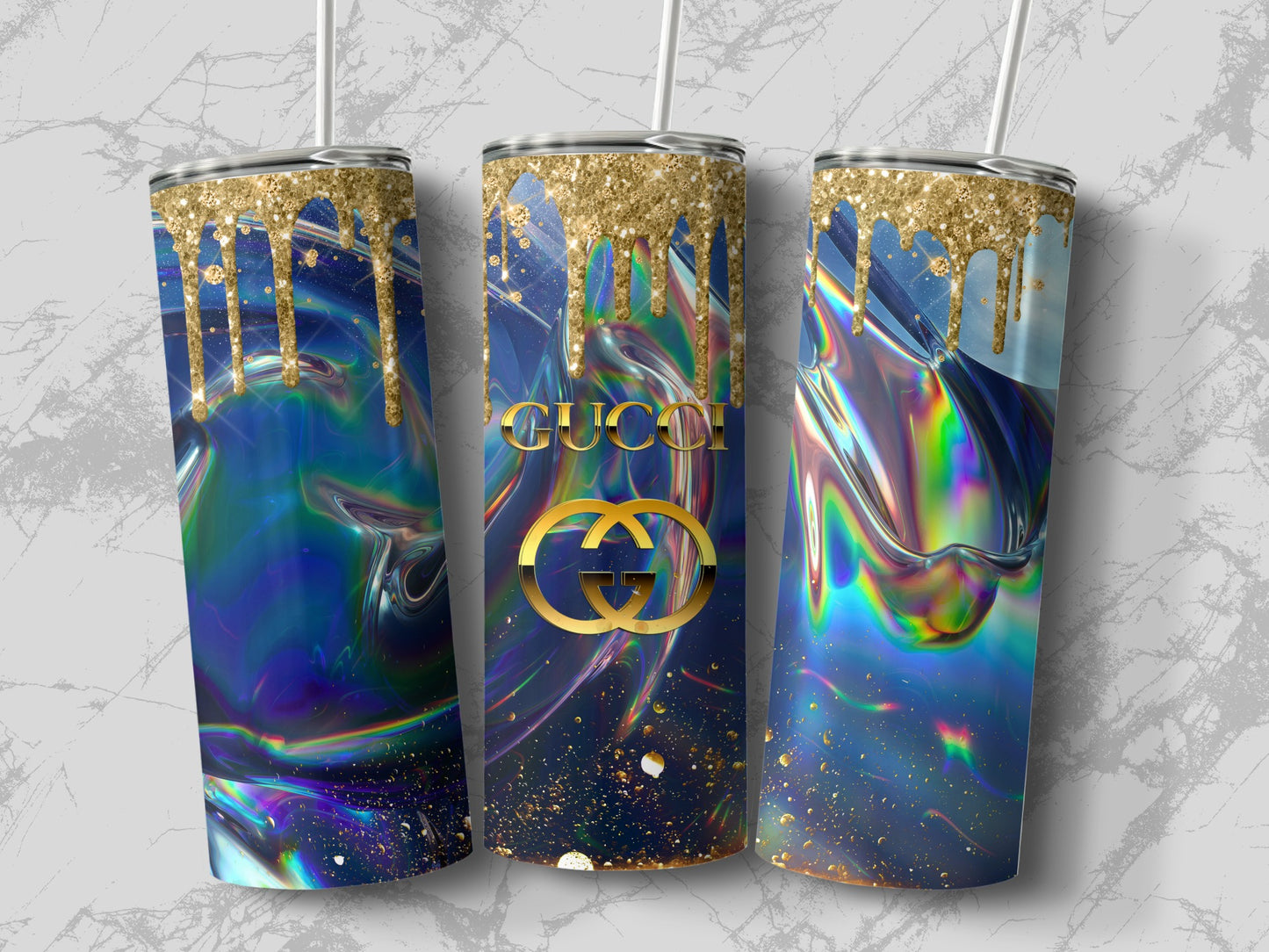 Iridescent Multicolor Stainless Steel Tumbler Cup