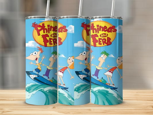Phineas and Ferb Surfing Adventure Insulated Tumbler