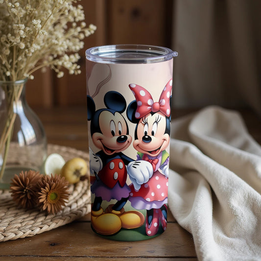 Mickey and Minnie Mouse Illustrated Tumbler