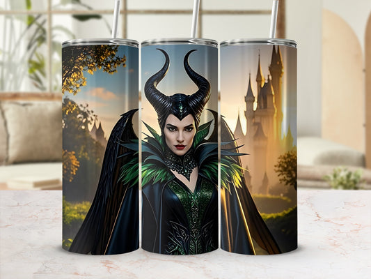 Enchanting Dark Fairy Tale Castle Themed Tumbler