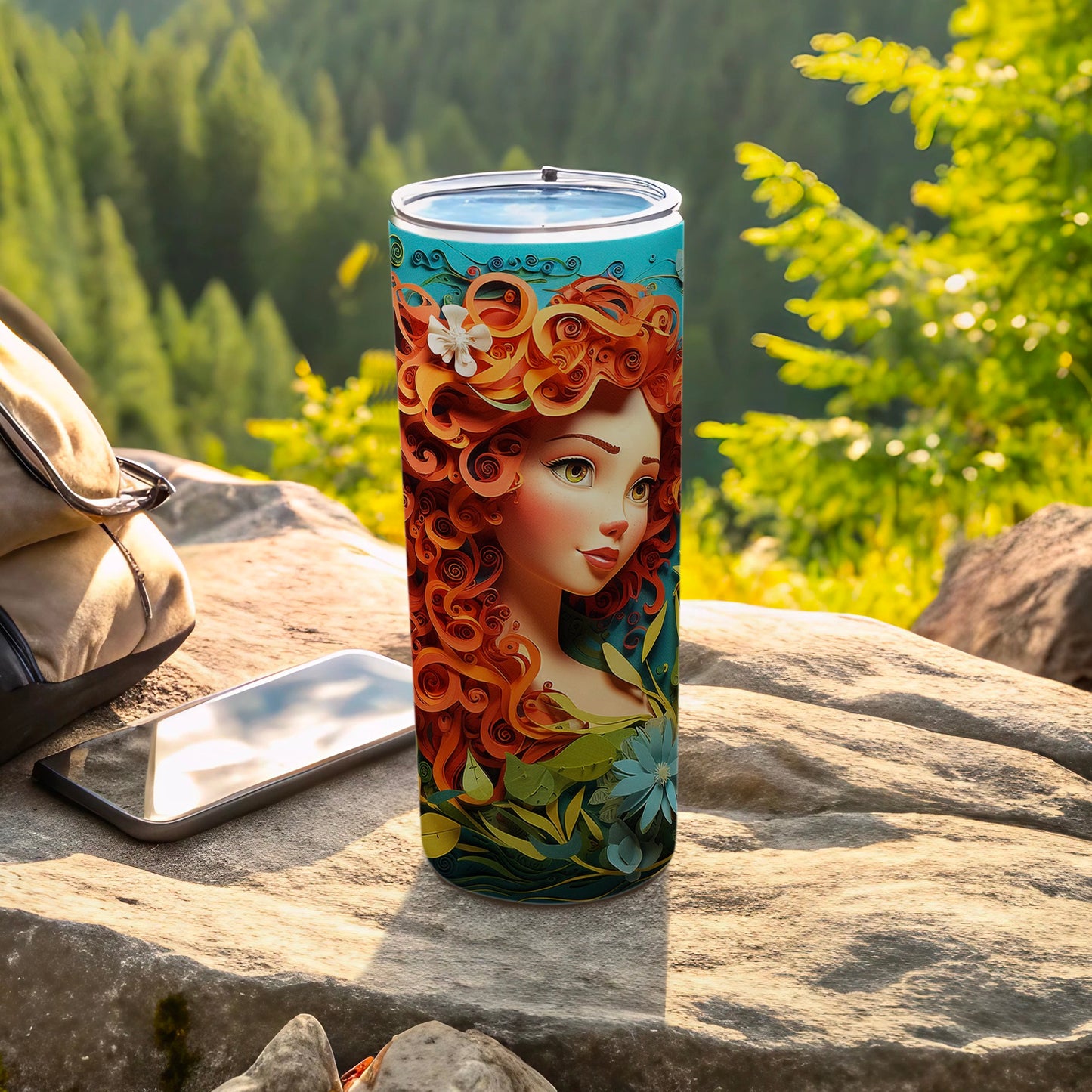 Vibrant Artistic Insulated Tumbler for Nature Enthusiasts