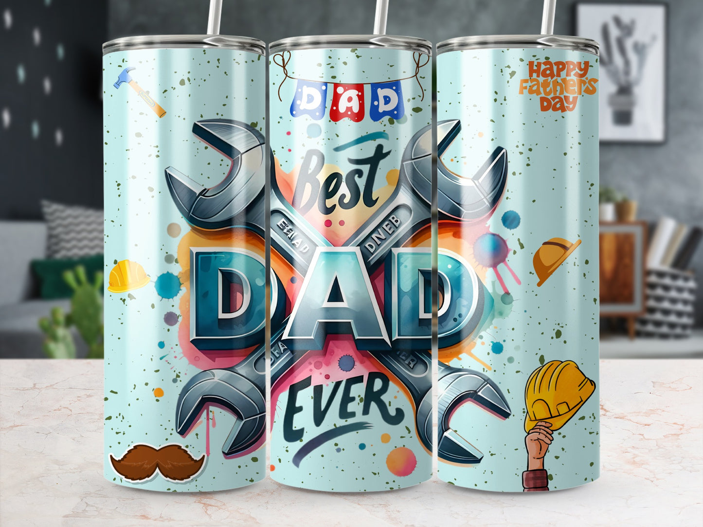 Best Dad Ever Happy Father's Day gift tumblers