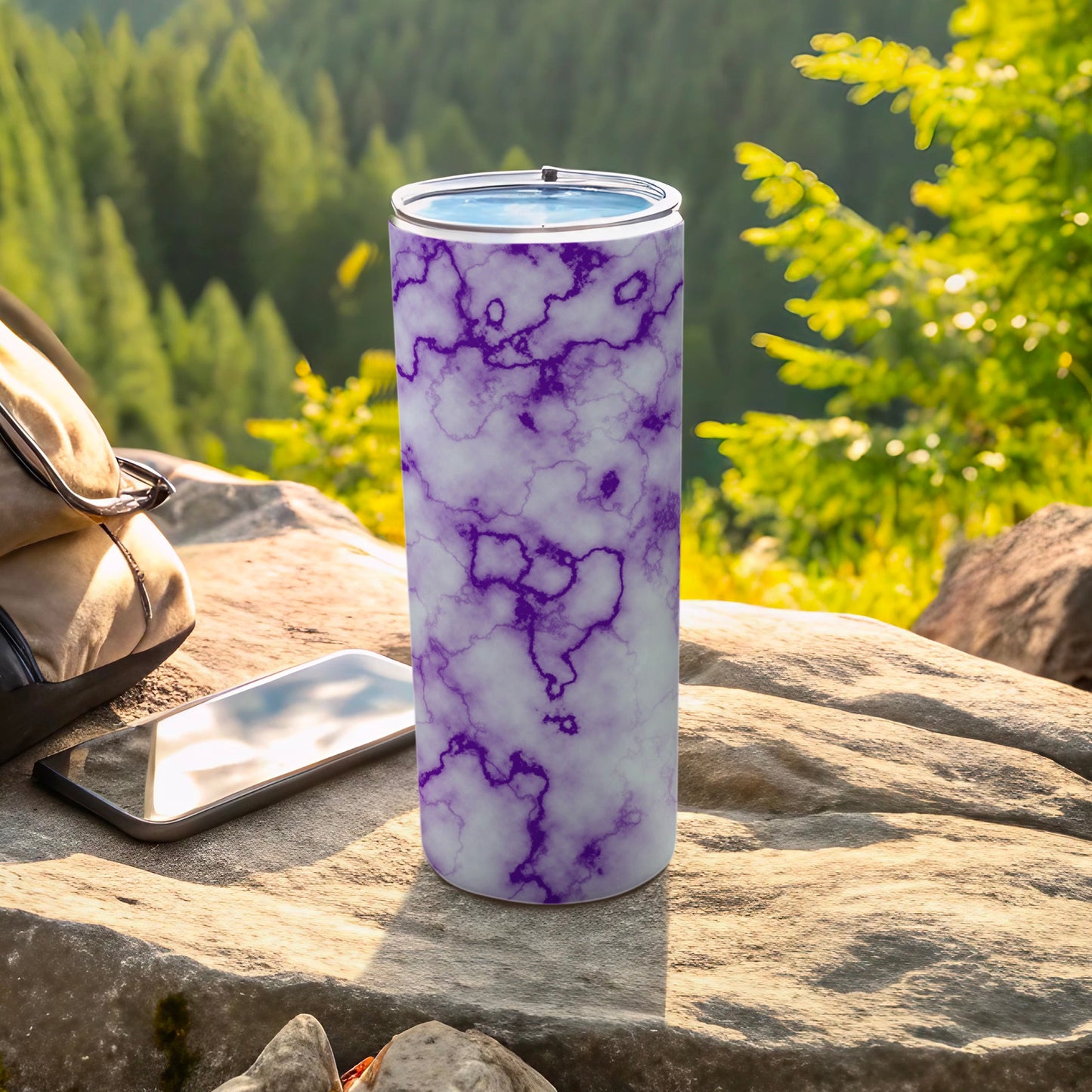 Purple Marble Pattern Insulated Drink Tumbler product type