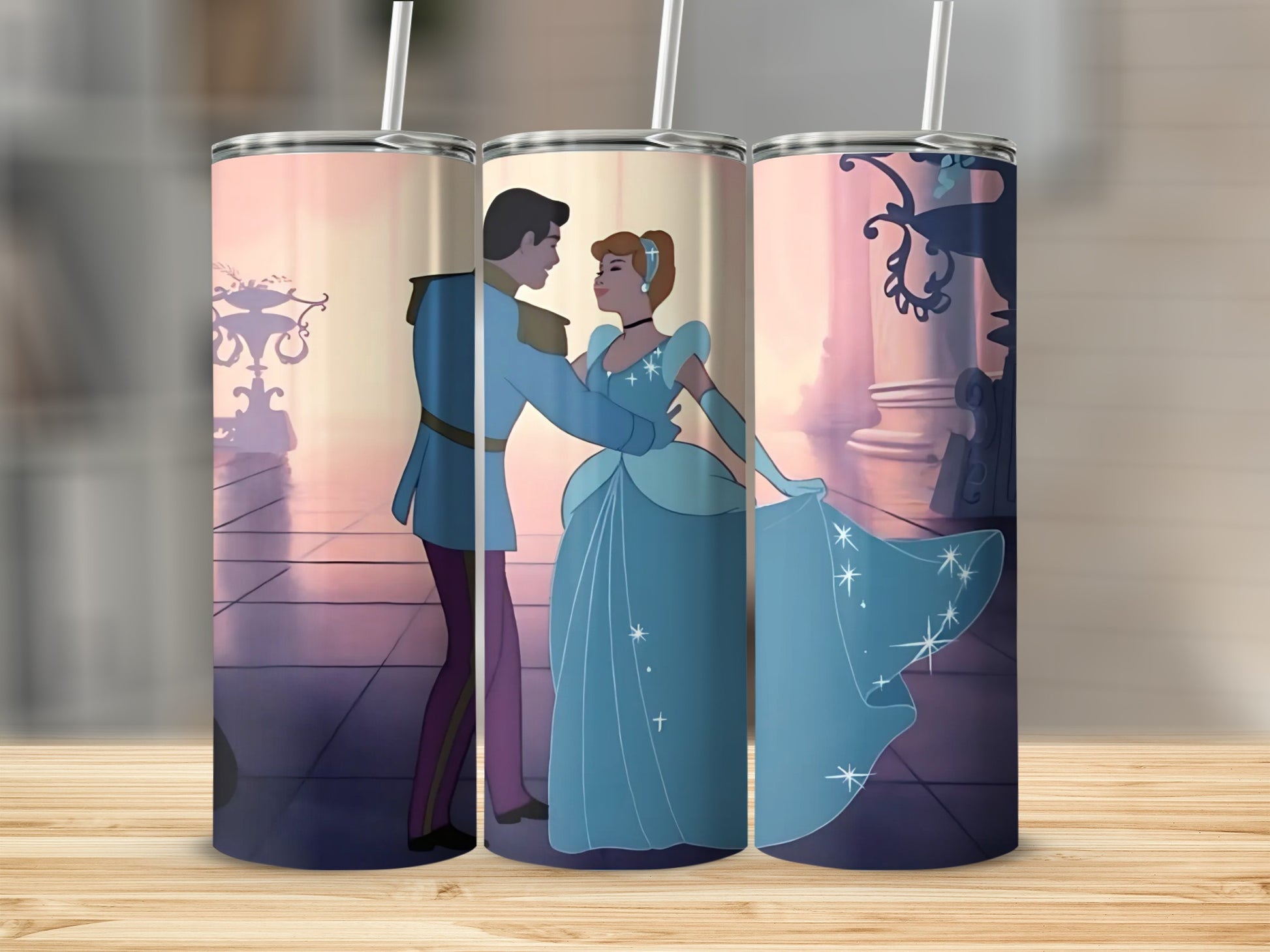 Princess and Prince Dance Scene Tumbler Cup Product
