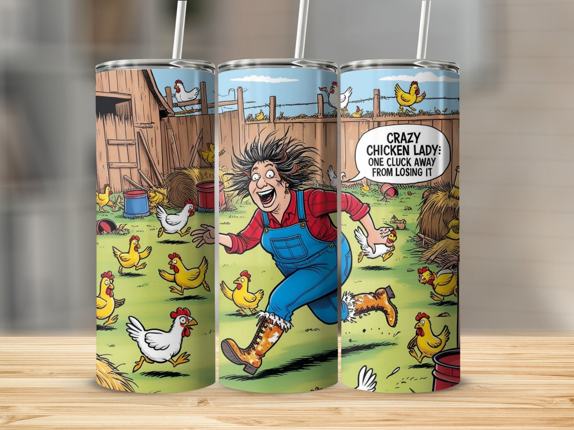 Crazy Chicken Lady One Cluck Away From Losing It product