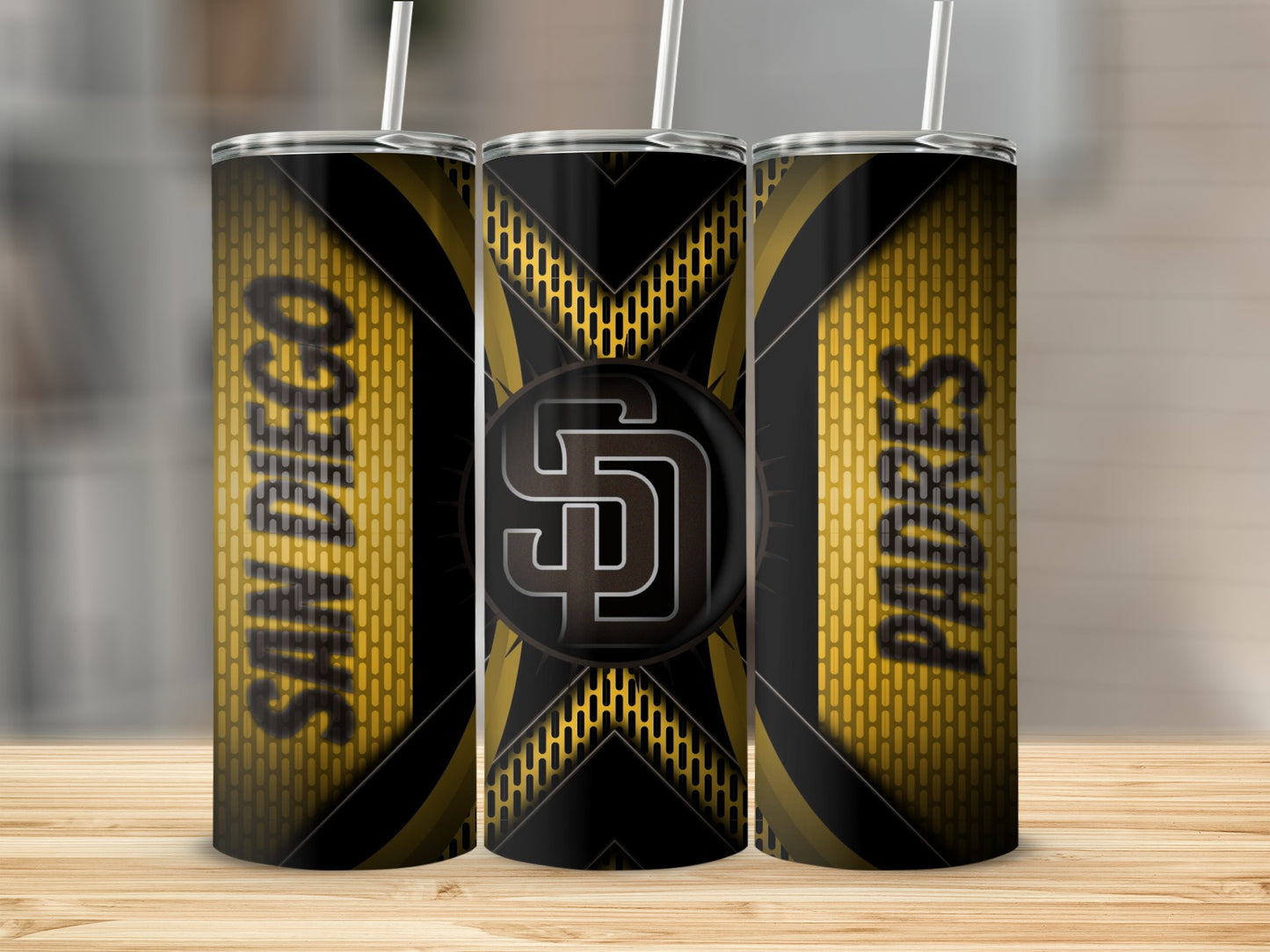 San Diego Padres Emblem Team Sports Pattern Design Tumblers