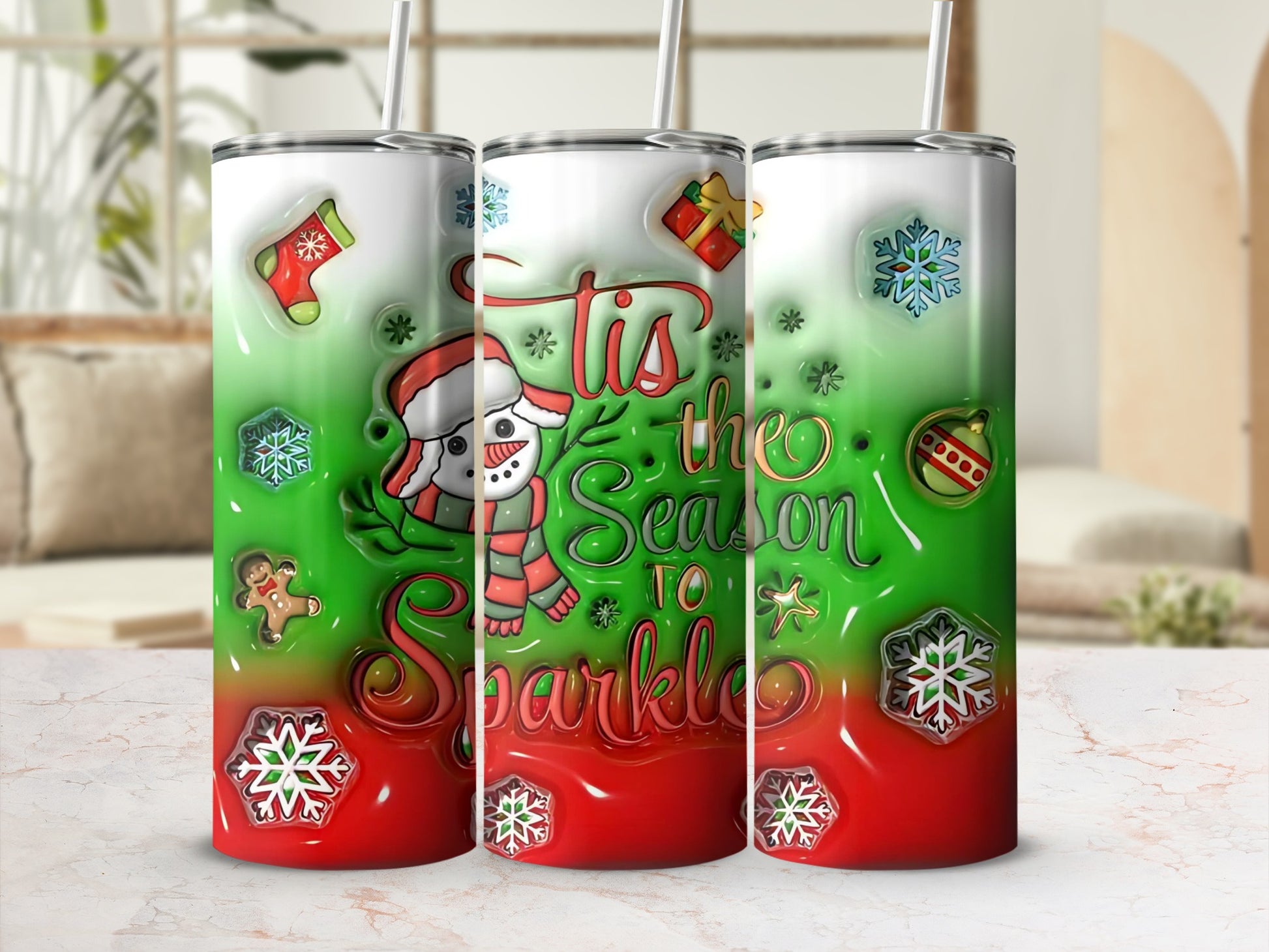 Festive Holiday Season to Sparkle Tumbler for Christmas