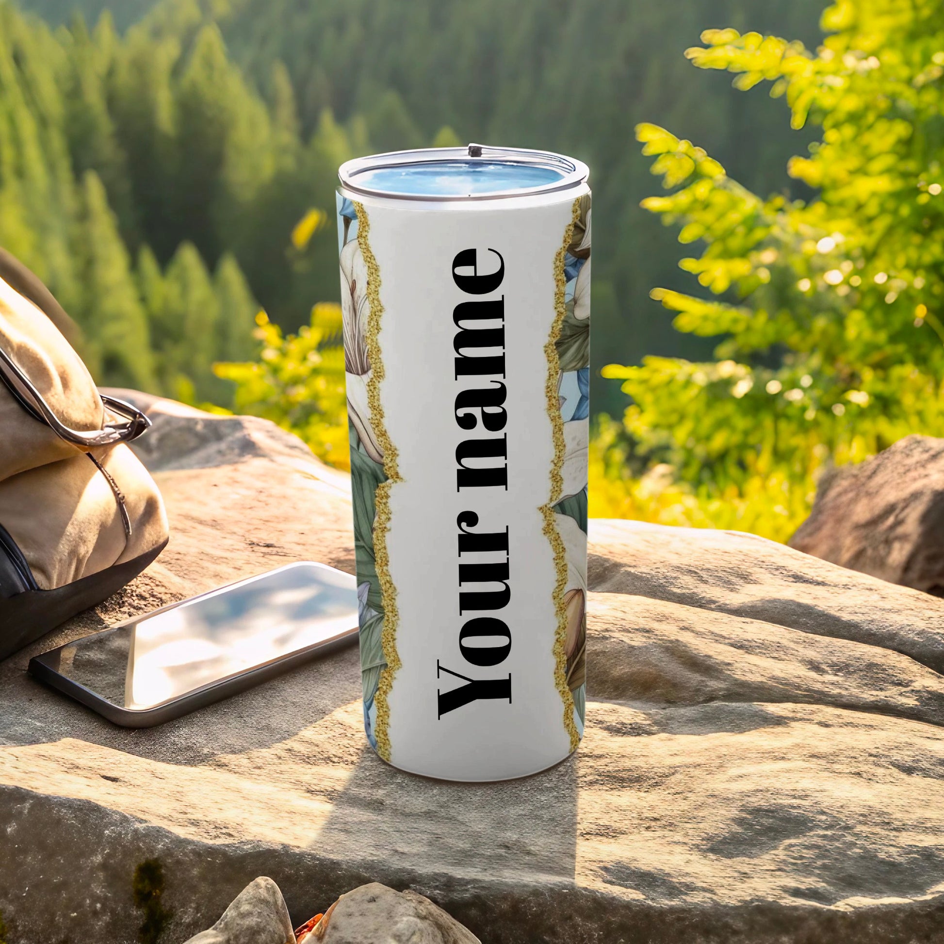 Custom Your Name Insulated Tumbler for Outdoor Adventures