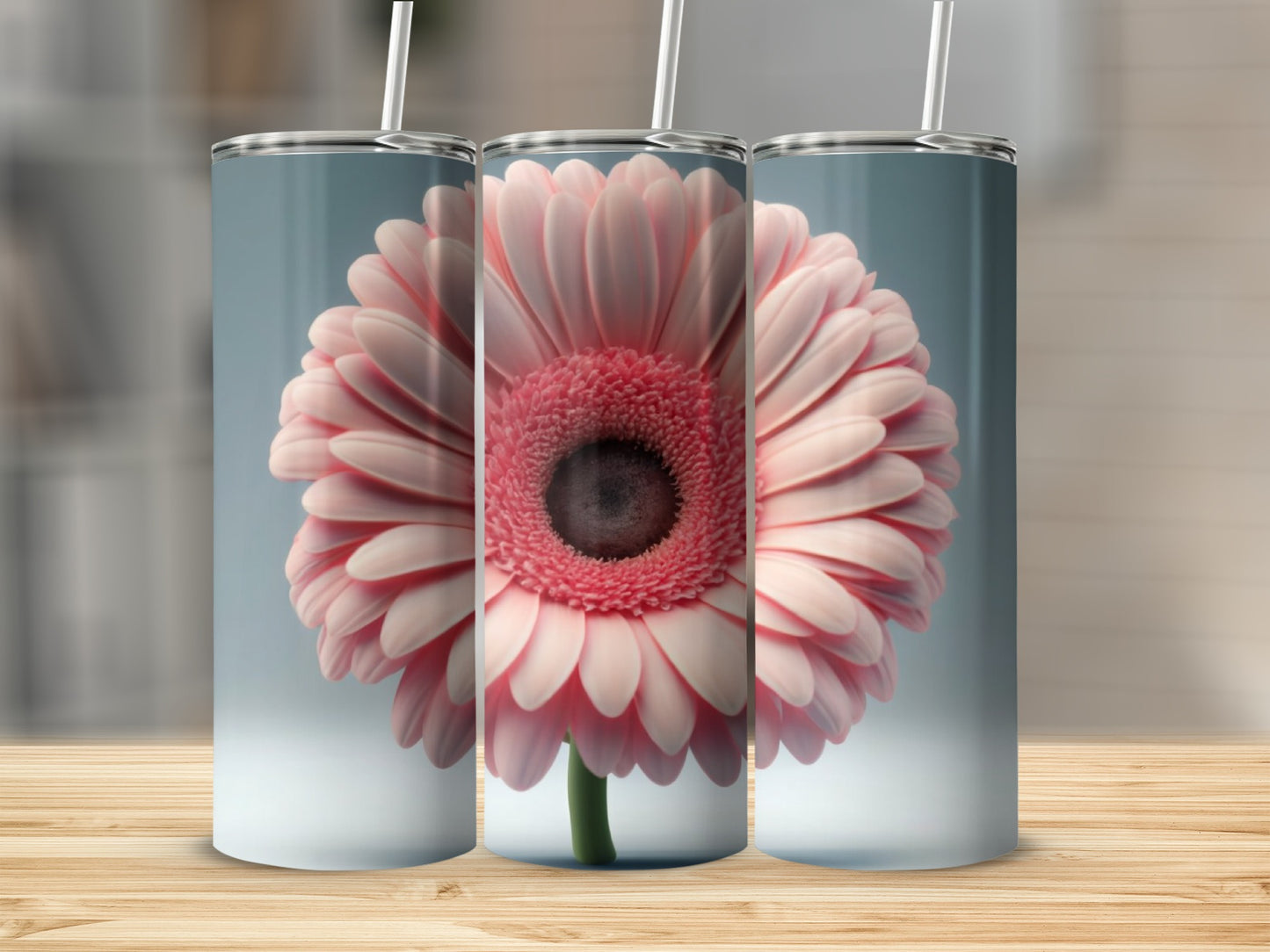 Pink Gerbera Daisy Flower Tumbler Design Product Type