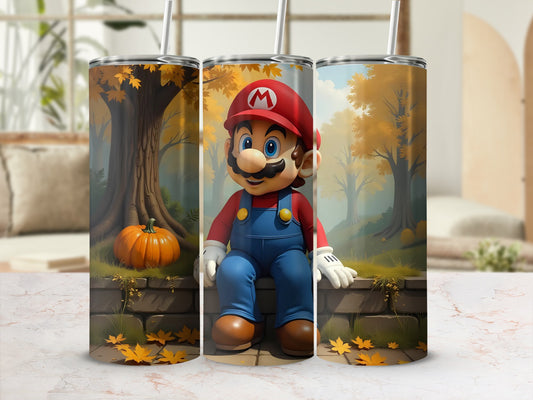 Cartoon Character Forest Scene Tree Lumbar Tumbler Cup