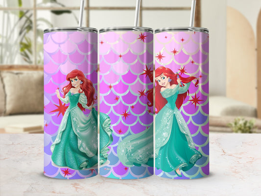 Mermaid Princess Design Insulated Tumbler Cup Product
