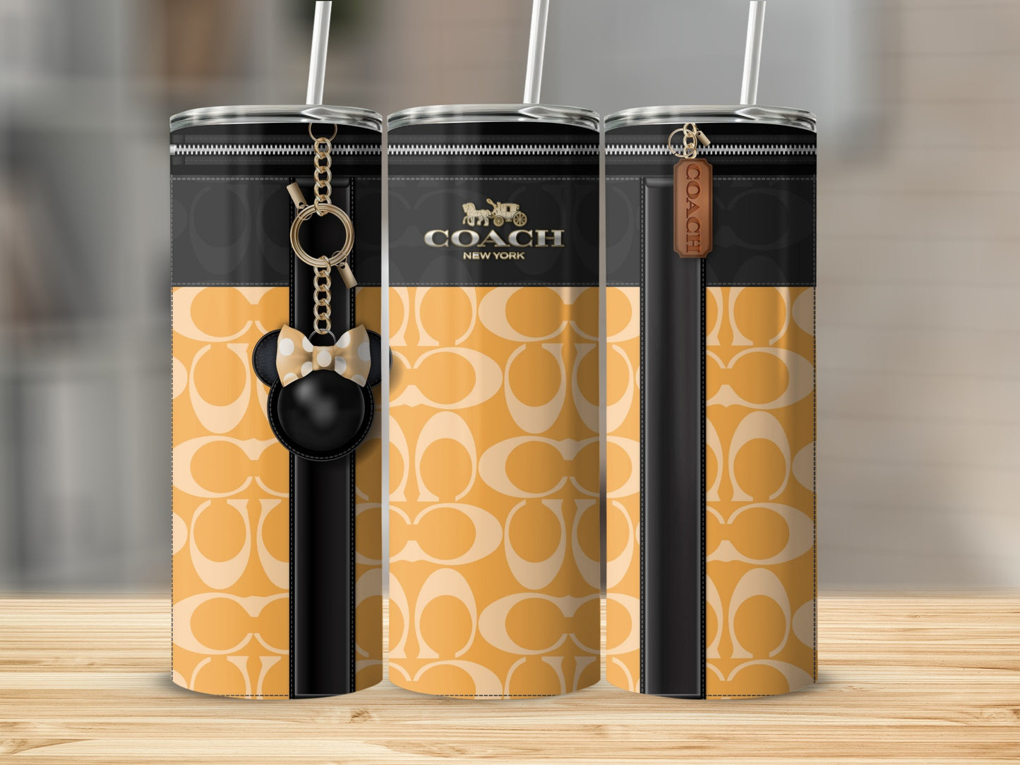 Stylish COACH New York Branded Travel Tumbler Cup