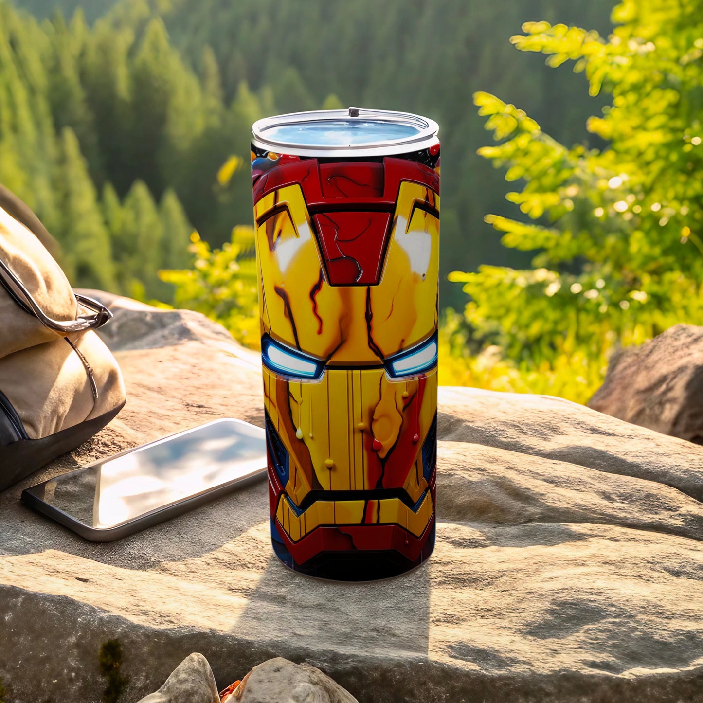Superhero Face Insulated Travel Tumbler Cup