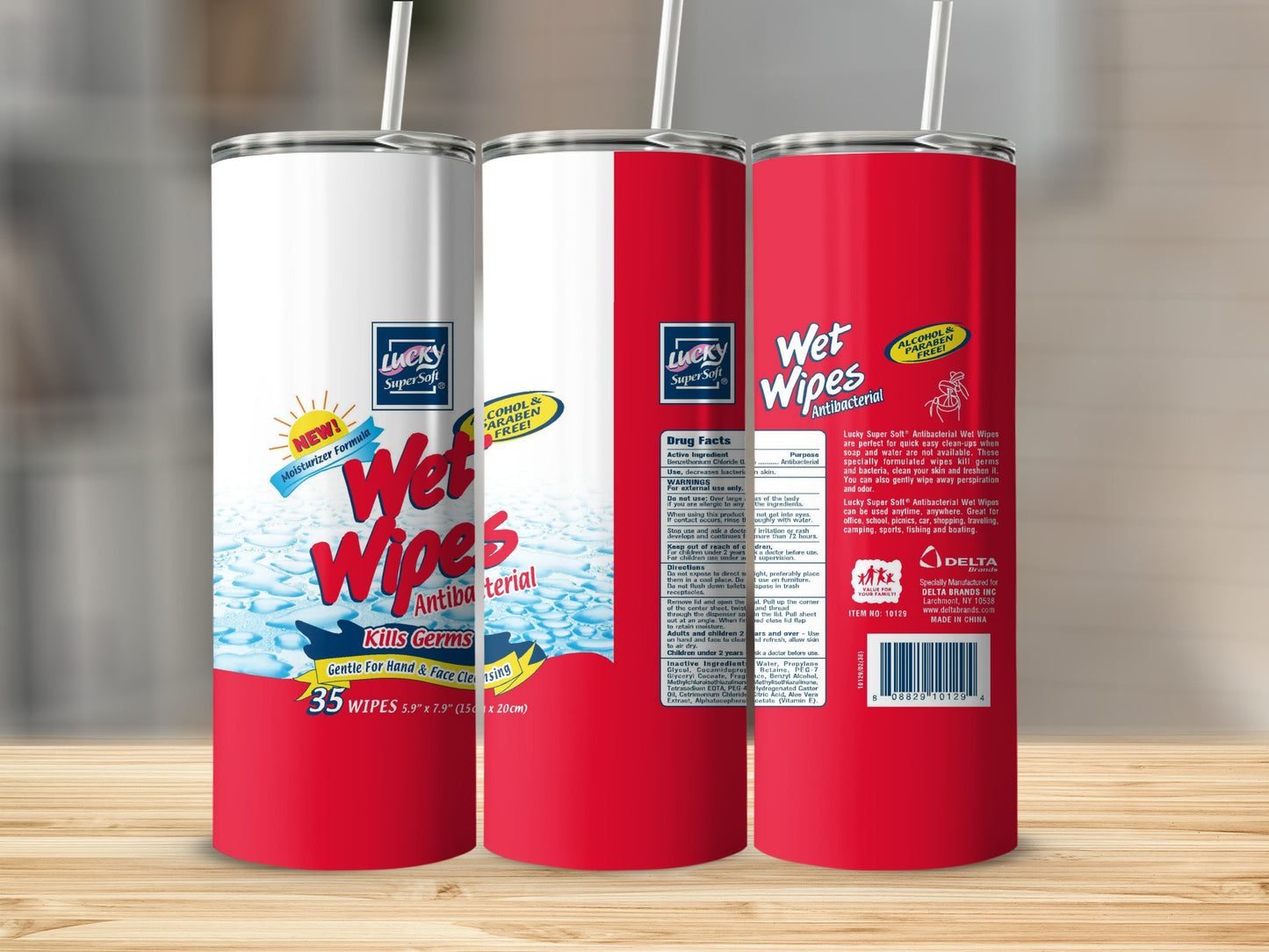 Lucky Super Soft Antibacterial Wet Wipes Kills Germs product type