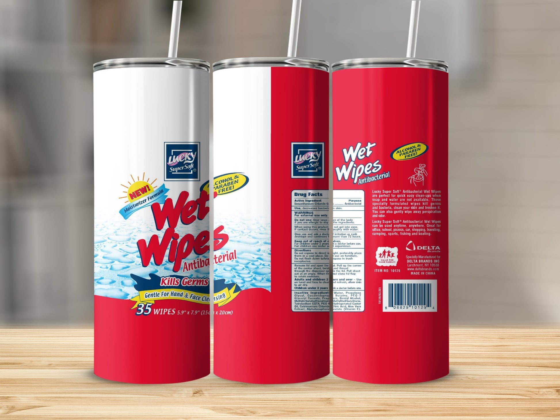 Lucky Super Soft Antibacterial Wet Wipes Kills Germs product type