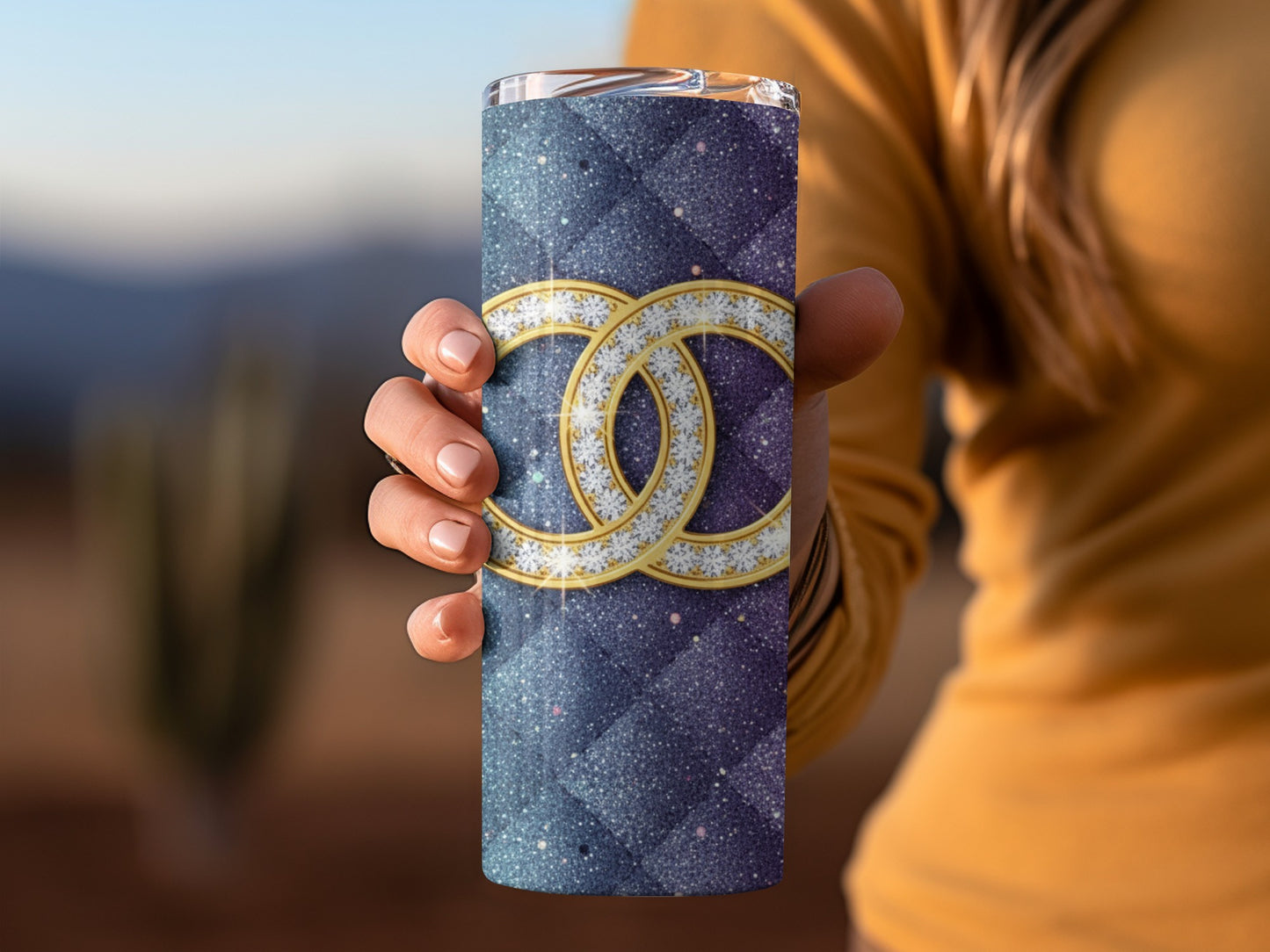 Sparkling Gradient Plus Double-C Design Premium Tumbler