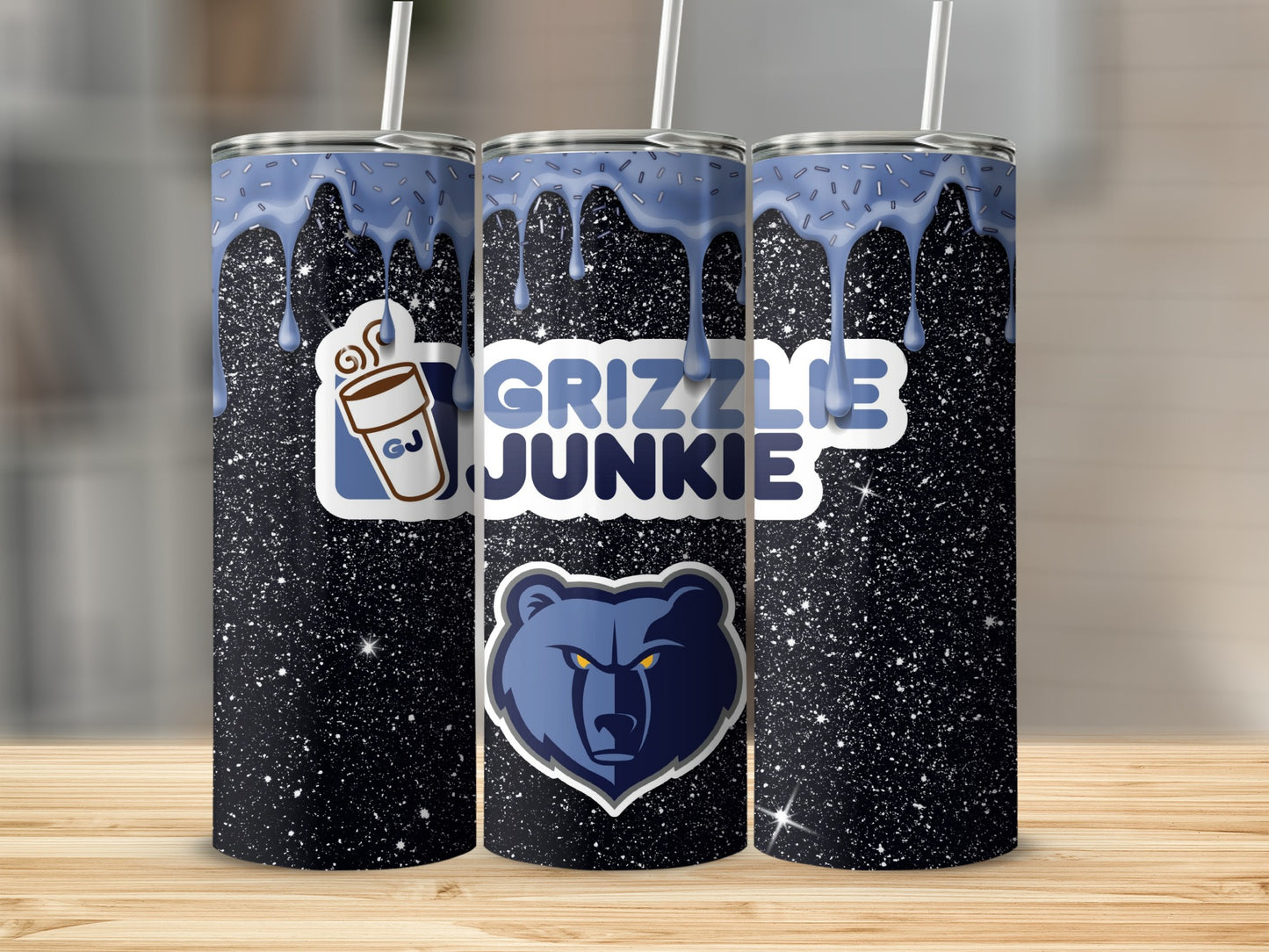 Stylish Grizzle Junkie Bear Design Tumbler for Any Occasion