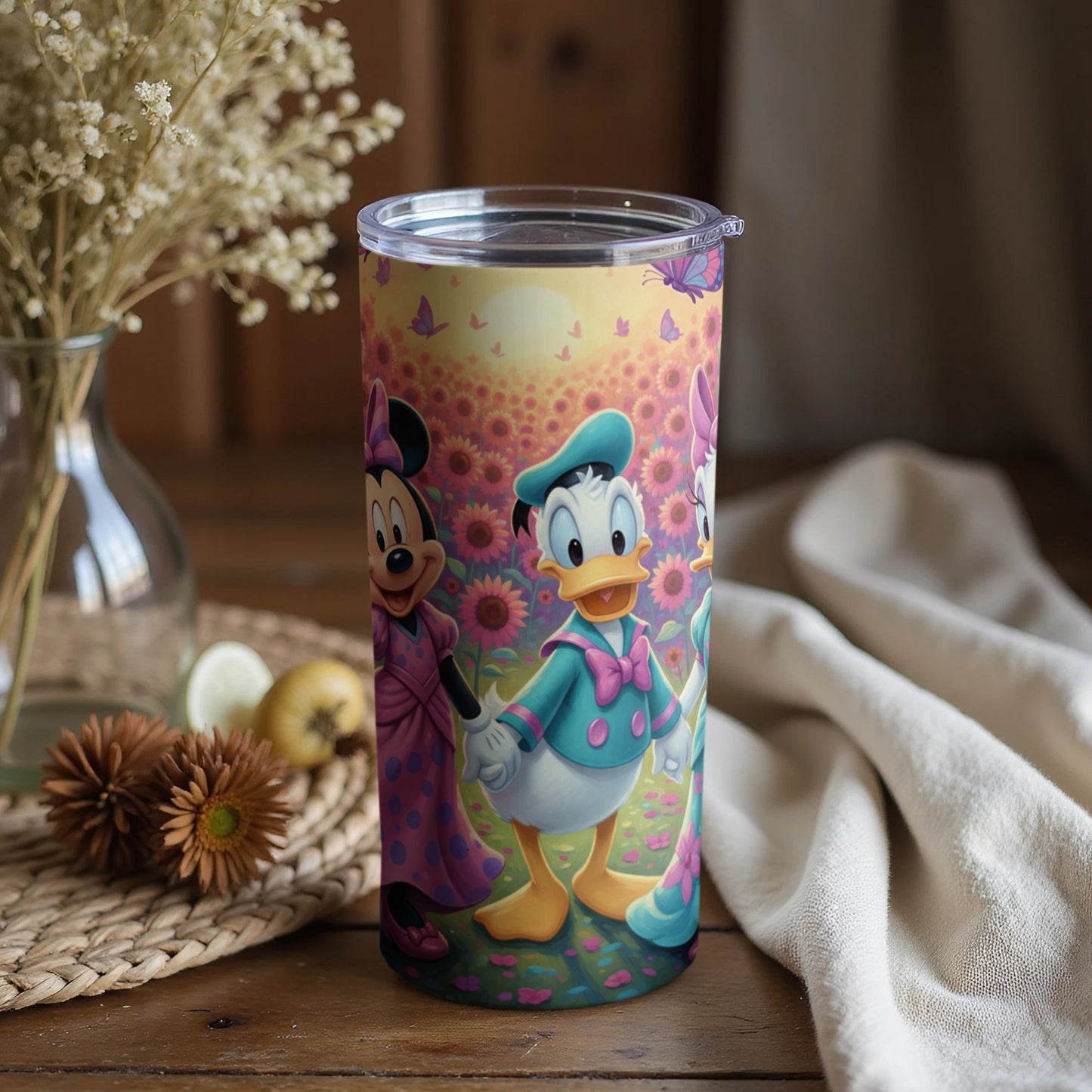 Minnie Mouse Donald Duck Daisy Cute Tumbler