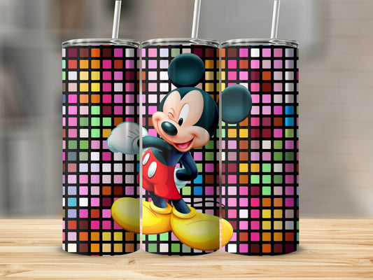 Vibrant Colorful Mickey Mouse Tumbler for Fun Drinks