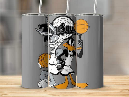 Space Jam Bugs Bunny and Daffy Duck Tumbler Cup