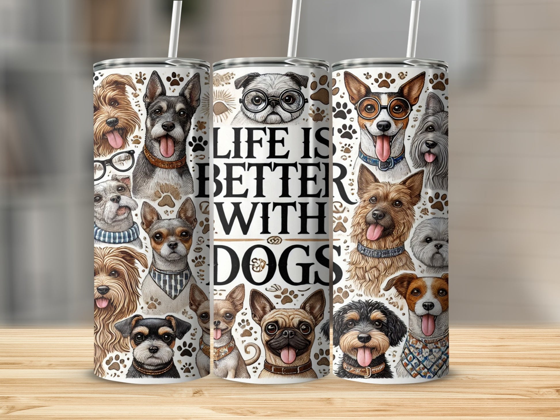 Life is Better with Dogs Themed Tumbler Product