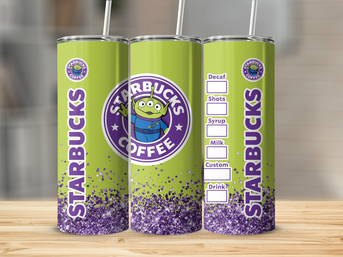 Starbucks Coffee Alien Themed Drink Tumbler