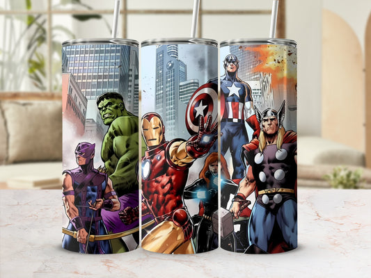 Superhero Team Design Insulated Tumbler Drinkware