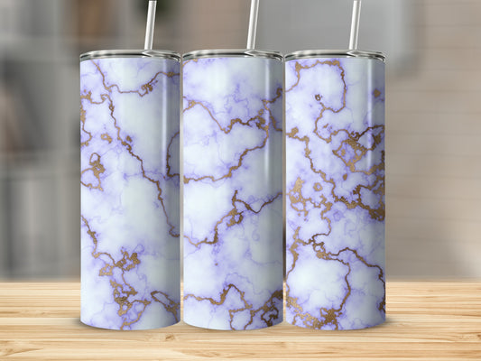 Abstract Light Blue and Gold Marble Design Great Tumblers