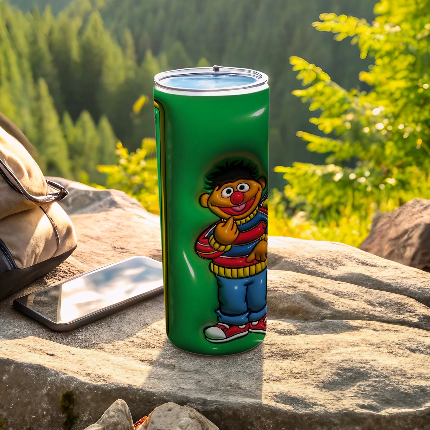Colorful Cartoon Character Green Insulated Tumbler Cup